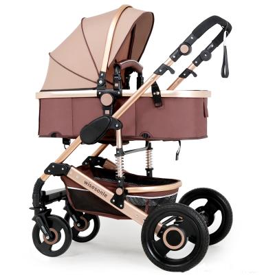 China 2018 New Carry Baby Lycra Cotton High Landscape Baby Stroller With Adjustable Tent for sale