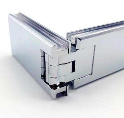 China High Quality 180 Degree Square Adjustable Precision Casting Easy Installation Glass Clamps Sliding Door Shower Flange for sale