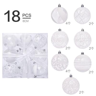 China Transparent PET 18pcs 8cm Xmas Ornaments Christmas Bauble Christmas Tree Ornaments Christmas Baubles Clear Plastic Ball Decoration for sale