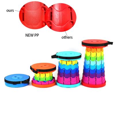 China (Size) New High Quality PP Adjustable Camp Portable Plastic Folding Garden Stools Stools Camping Stool Fishing Outdoor Small Stool for sale