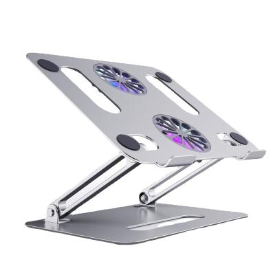 China Foldable Vertical Laptop Stands Adjustable Height Aluminum Laptop Stand Holder With Fan Laptop Stand Desk Mount for sale