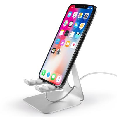 China Other Aluminum Alloy Adjustable Mobile Tablet Stand 3 Slots Phone Holder Stand Live Phone Holder for sale