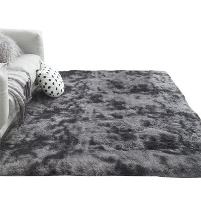 China 2022 Modern Design Art Home Decorative Fluffy Area Rug Non Slip Shaggy Area Rugs For Living Room Custom Tie Dye Blankets for sale