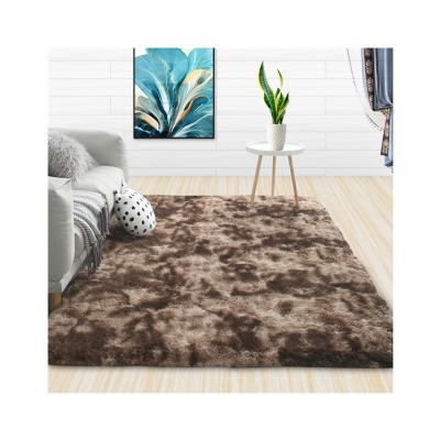 China Wholesale Washable Knot Dyed Living Room Rug Factory Plush Fur Anti Skidding Skin-friendly Carpet for sale