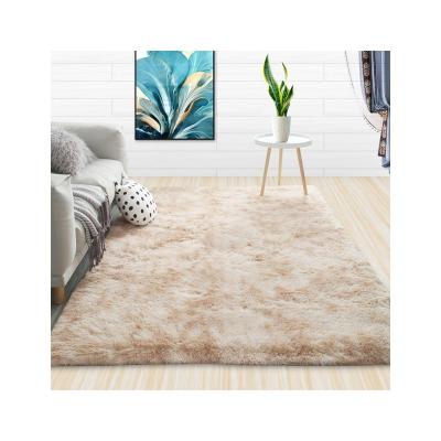 China Wholesale Household Washable Soft Dye Shaggy Rug Living Room Carpet Plush Carpets for sale