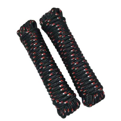 China Outdoor Wholesale Solid Braided Black Braided Rope PP Utility Rope For Packaging zu verkaufen