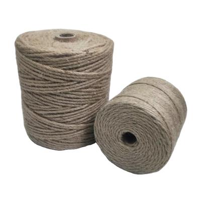 China Biodegradable 2ply/14 Thread 2mm3mm4mm5mm Best Jute Natural Jute Twine Bangladesh Arts Yarn Polished 50m for sale