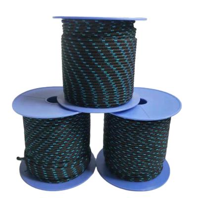 China Cheap Custom Black Double Twisted Braided Rope Hot Selling 3mm High Moisture Resistant Spool for sale