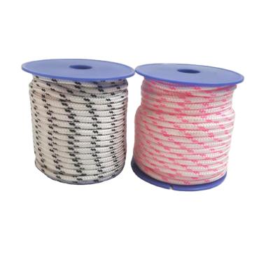 China High quality braided construction spool packing 1-4mm red and white twine roping ropes twist builders rope lining for craft for sale