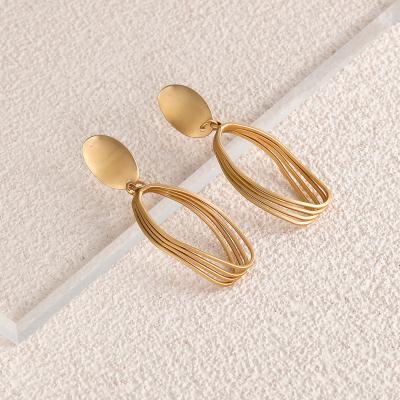 China Simple Spiral Alloy Personality Pop Earrings TRENDY Jewelry Women's Fashion Earrings for sale