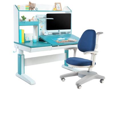 China Modern Design Ergonomic Home High Quality Multifunctional Height Adjustable Furniture Study Table And Chair Set For Kids for sale