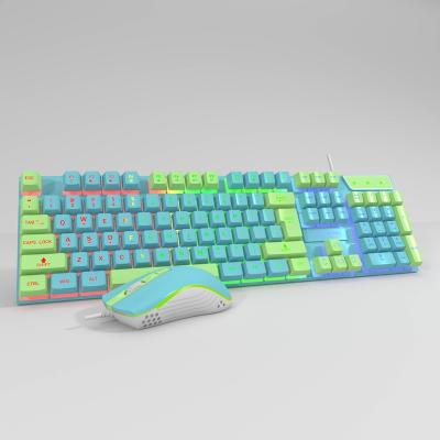 China Unique Private Style Waterproof USB Wired Glowing Keyboard And Mouse Combo Game for sale