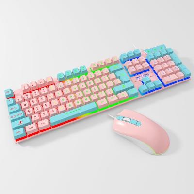 China Waterproof Dropshipping Thai Layout Wholesale Colorful USB Wired Gaming Keyboard And Mouse Combo for sale