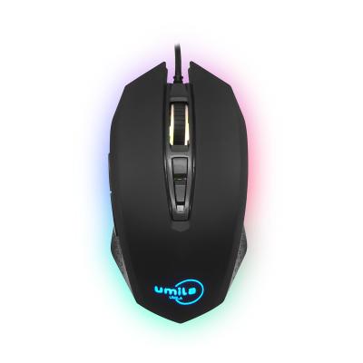 China Backlit 5500DPI gaming mouse umila logo RGB gamers accessories optical cable mouse gaming mouse for sale