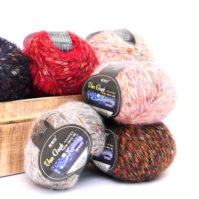 China Anti-pilling Colored blended alpaca wool hand knitting yarn price for crochet for sale