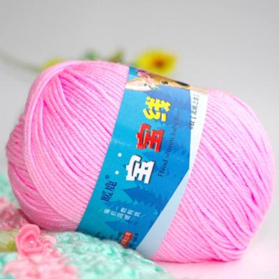 China Soft Milk Cotton Baby 68 Colors 6ply Anti-pilling Hand Knitting Yarn for sale