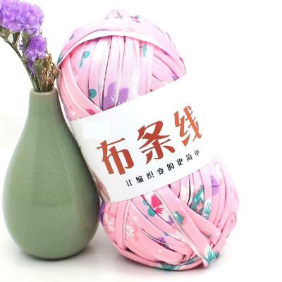 China China Yarn Factory 100% Polyester Maccaroni T-shirt Yarn Anti-pilling For Hand Knitting for sale