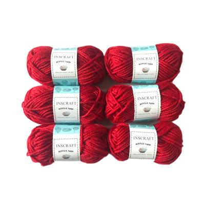 China High Tenacity 10g 25g 50g 100 Acrylic Yarn Soft 4 Ply Hand Knitting Yarn For Knitting for sale