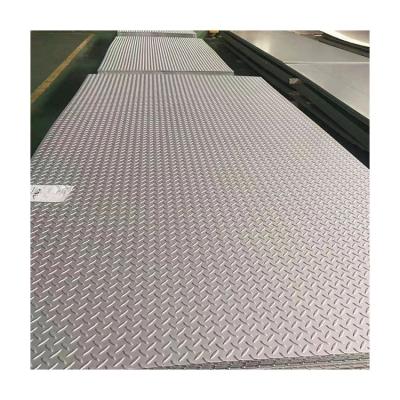 China Container Plate 304 Embossed Stainless Steel Aluminum Checkered Plate Corrugate Metal Sheet for sale