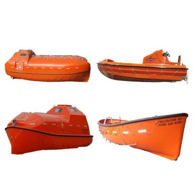 China Marine Fiberglass Totally Enclosed Drop Freestanding Lifeboat For Sale for sale