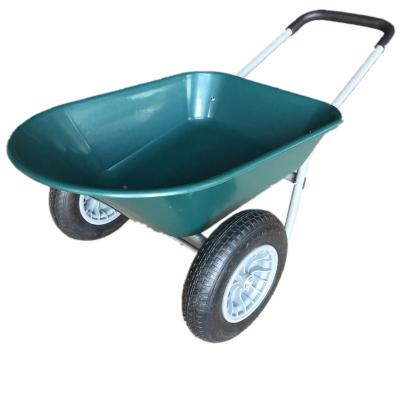 China Hot Selling Heavy Duty Construction 120KG Load Capacity Industrial Double Tools Wheelbarrows for sale