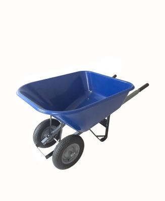 China New hot items 180kg tools 215 liter capacity garden tool metal concrete wheel wheelbarrow for sale