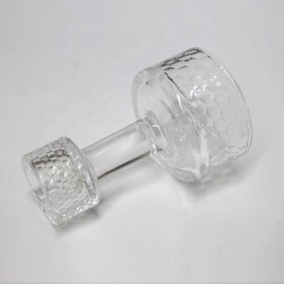 China FengJun Modern Eco-friendly Custom Candle Jar Candle Holder Classic Clear Glass Candle Holder Wholesale Ships for sale