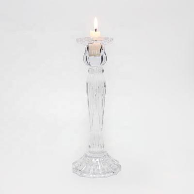 China Luxury Pillar Candle Holder Crystal Candlestick For Home Decorative for sale