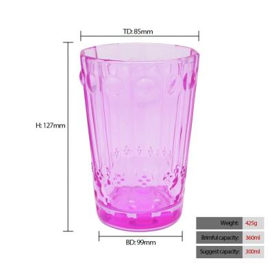 China FengJun Universal 300ml 10oz Customized Wine Glass Soda Sublimation Embossed Stemless Drinkware Set Volume For Water Juice Whiskey for sale