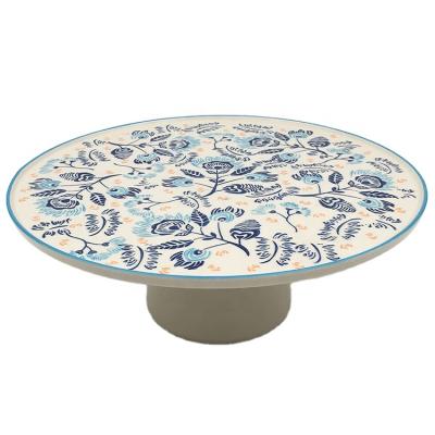 China Sustainable Top Selling Ceramic Dessert Dish Cake Stand Cake Dish for sale