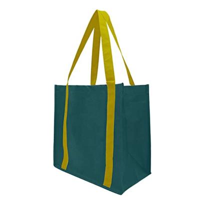 China Customized Reusable Non Woven Vertical Bottom Non Woven Handled Tote Bag Large Shopping Bag for sale