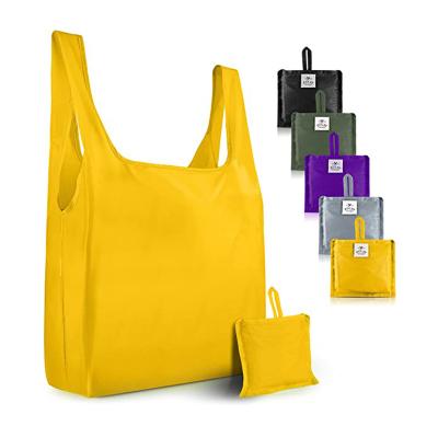 China Tear Proof Nylon Polyester Grocery Bag Eco-Friendly Reusable Shopping Bag Foldable With Handle for sale