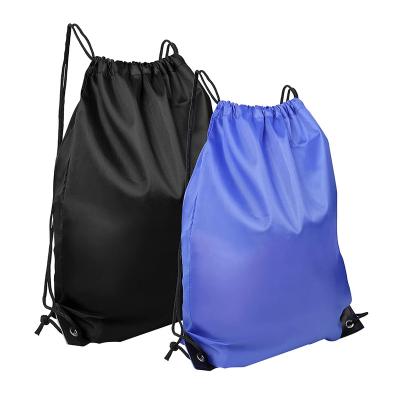 China Solid color sports storage bag men and women travel storage bag polyester reusable drawstring bag can customize logo for sale