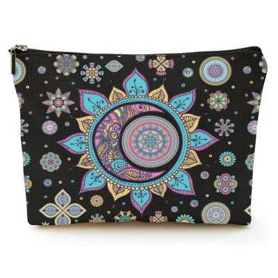 China High Quality Black Canvas Main Purse Zipper Cosmetic Bag Coin Purse Bag Printing Wholesale Fashion Mini for sale