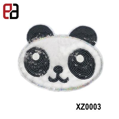 China 2020 custom factory price embroidery patch embroidery 3D Panda Badge for sale