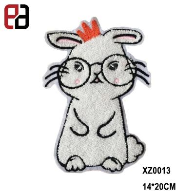 China 3D Iron On Bunny Rabbit Patch Easter Animal Embroidery Sewing Applique for sale