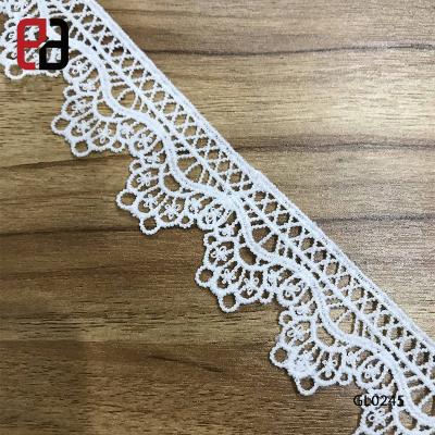 China Water Soluble Guipure Lace Trim 3CM Wide Dress Trimming Bridal Wear Accessories Wholesale for sale