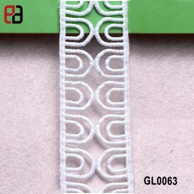 China Narrow Lace Trim 4.5cm Width Water Soluble Guipure Lace Trim for sale