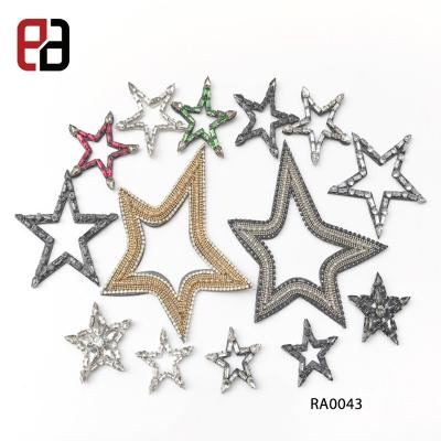 China Various 3D Star Rhinestone Applique Iron On Transfer Applique Patch for sale