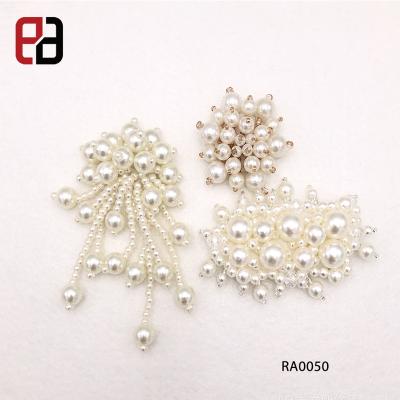 China 3D Handcrafted Beads Beads Applique For Costume Decorative Applique Patches for sale