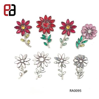 China 3D Flower Iron On Patches Hook Rhinestone Beaded Applique for sale