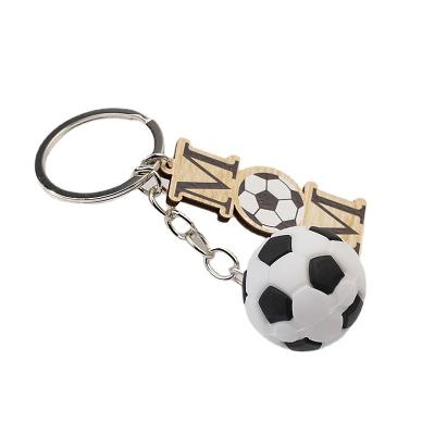 China Durable New Hot Selling Creative Cartoon Football Car Bag Pendant metal key chains for sale