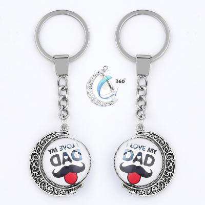 China Durable 2023 New Hot Selling Beard DAD Time Gem Metal Keychain for sale