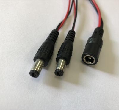 China Waterpoof and DC Power Cord 5.5mm*2.1mm / 5.5mm*2.5mm Connector Custom Durable Black White Male Female Adapter for sale