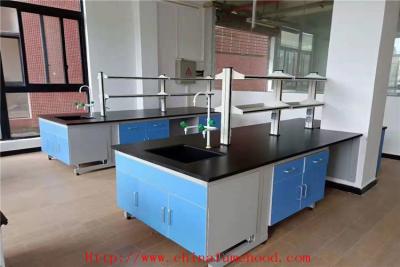 China 3000 MM Greyh Length Chemistry Lab Furniture / Pharmaceutical Lab Bench Table for sale