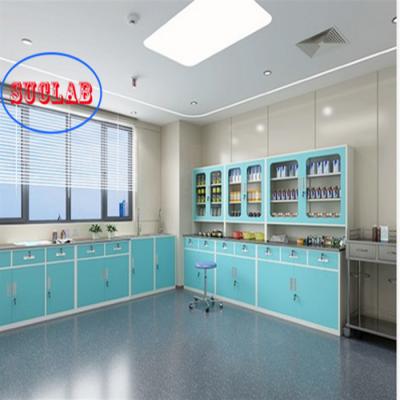 China Adjustable Shelves Treatment Cupboards with Stainless Steel Hanlde for Hospital Disposal Room for sale