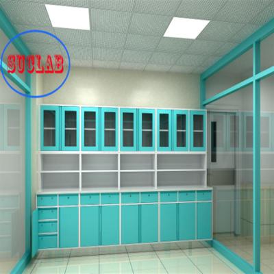 China Metal Type Full Steel Hospital Disposal Work Benches with Drawers Three Section Slider for sale