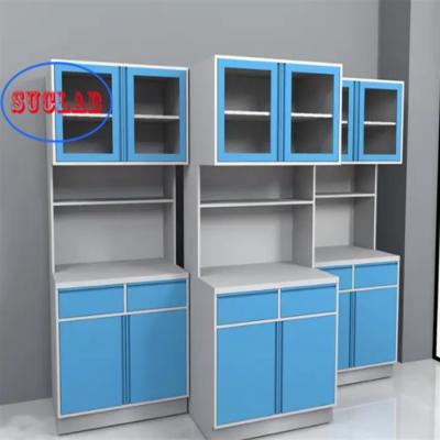 China 110 Degree Hinge Full Steel Hospital Clinic Furniture Disposal  Work Benches  with Three Section Slider for sale