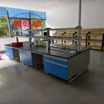 China Some Assembly Required Wood Chemistry Lab Workbench Suppliers with C-Frame Frame and Wood Materials for sale