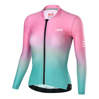 China OEM ODM Tank Top Road Bike Breathable Cycling Shirts Cycling Clothes Cycling Long Sleeves Polyester Women Sportswear Gym Uniforms for sale